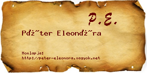 Péter Eleonóra névjegykártya