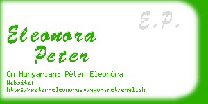 eleonora peter business card